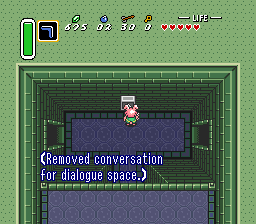 Telepathy tile reading "(Removed conversation for dialogue space.)"