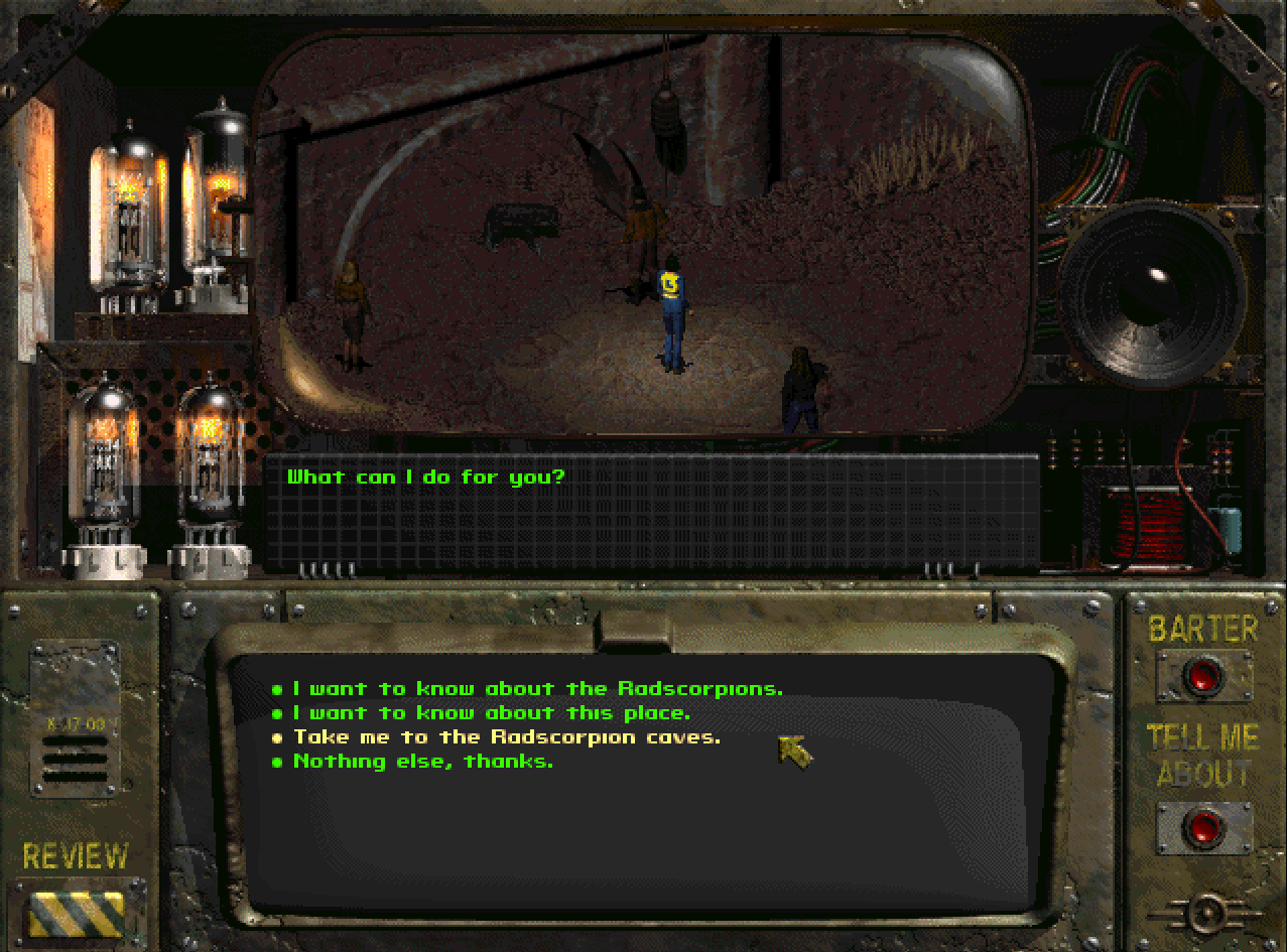 sneaks going to the radscorpion caves